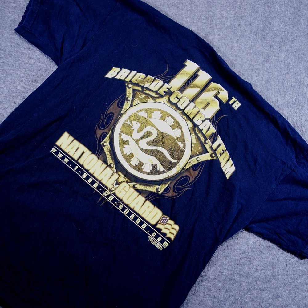 Vintage Gildan T-Shirt Men XL 116th Brigade Combat Team Army National‎ Guard